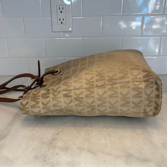 Michael Kors Bag Purse Handbag Signature Logo Shopper Tote Bag Pocketbook - Picture 10 of 16